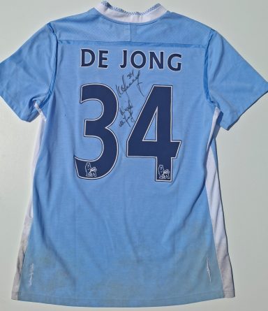Nigel de Jong Manchester City match worn shirt