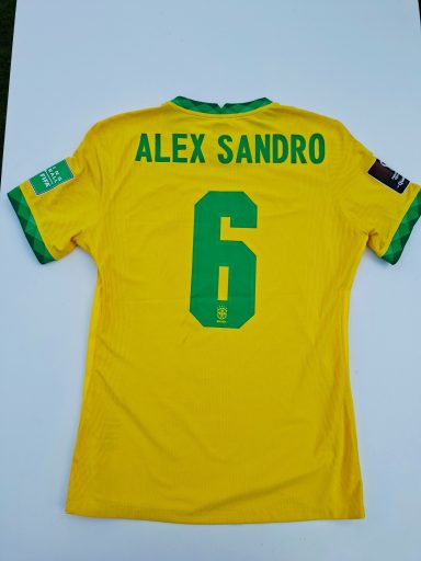 Alex Sandro Brazil unwashed match worn shirt